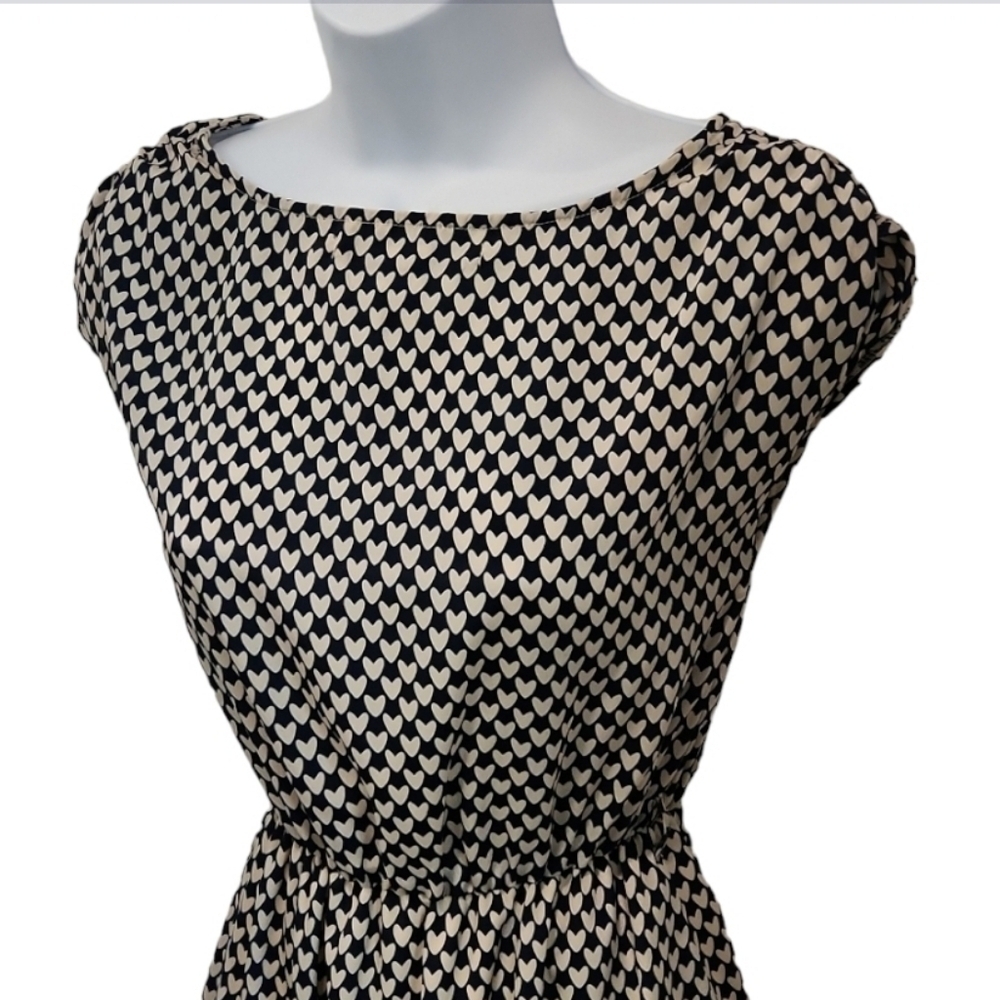 American Rag Heart Print Ruffle Trim Dress - Picture 3 of 5